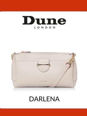 Dune London Darlena Ivory Crossbody Bag with Chain Strap
